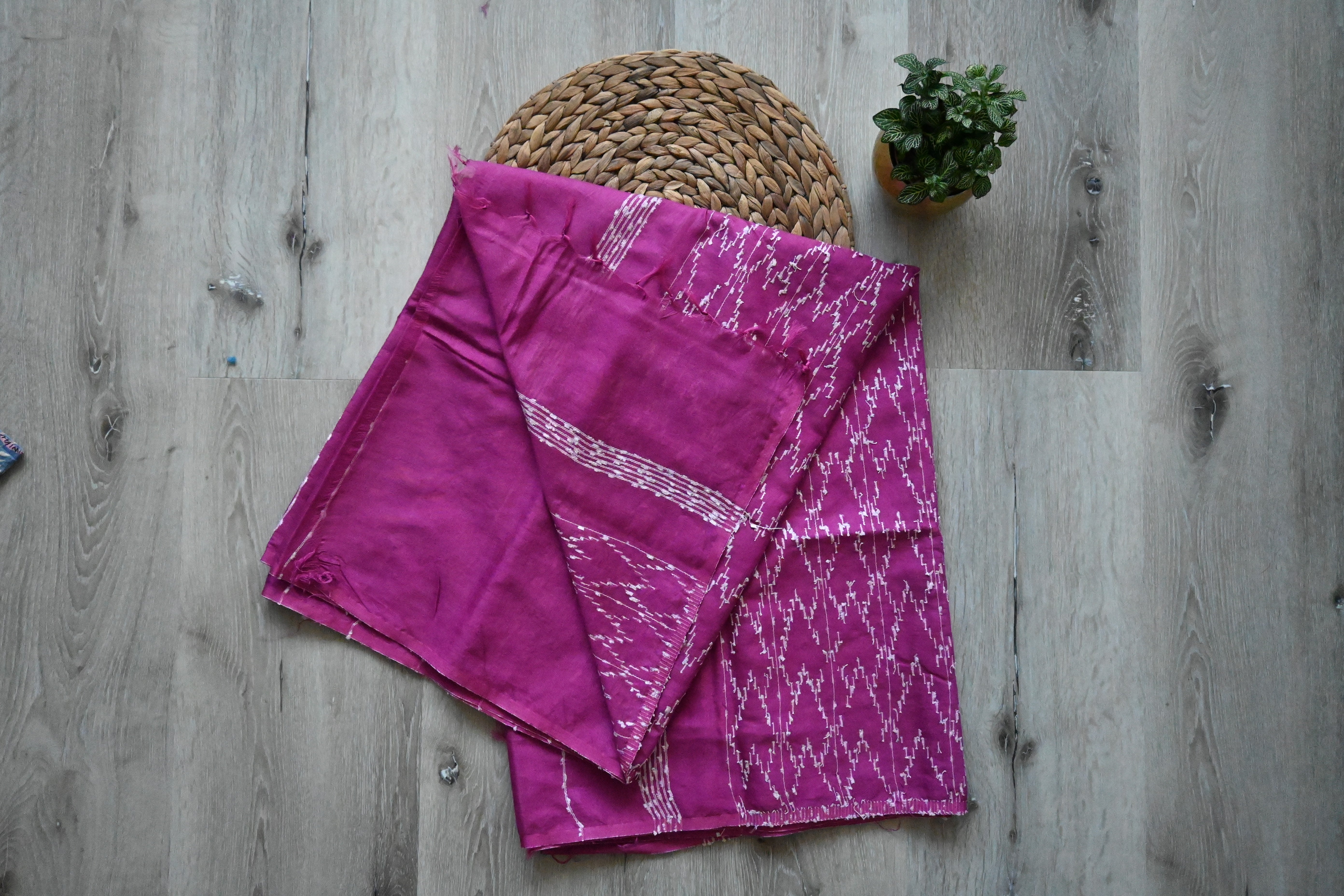 Cotton Silk Dobi Buta Weave Saree