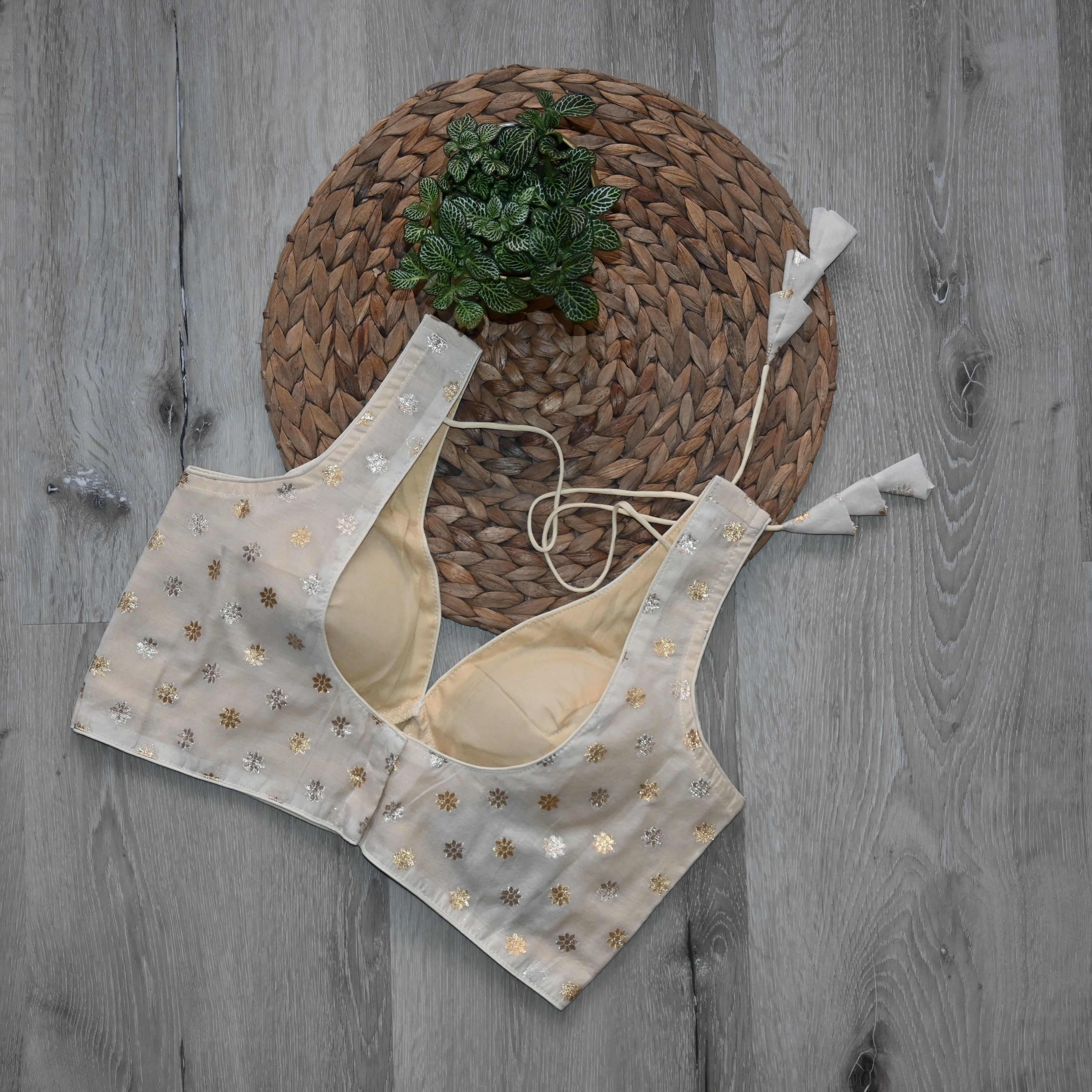 Off White Cotton Silk Blouse