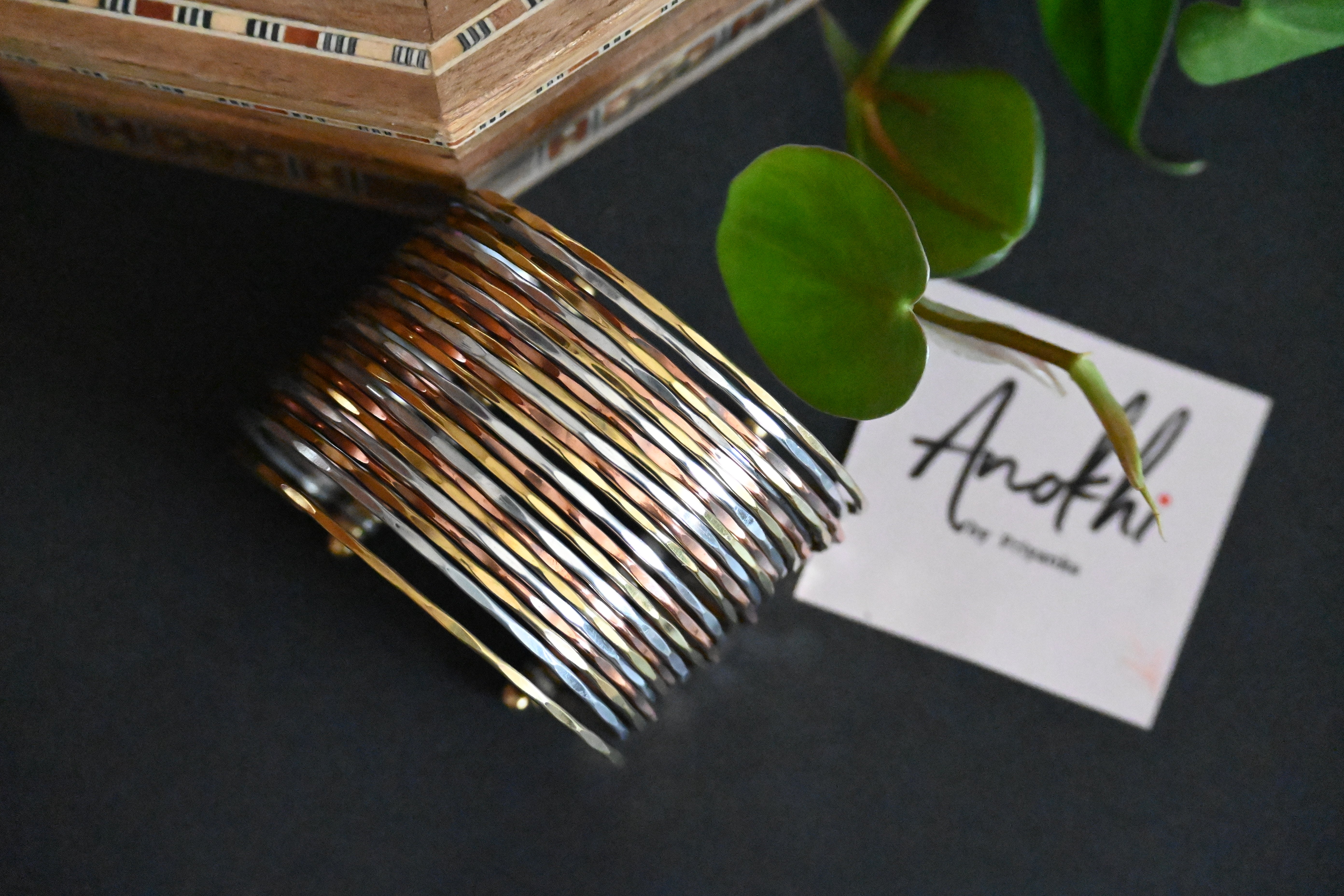 Multi Band Bolo Toggle Cuff Bangle