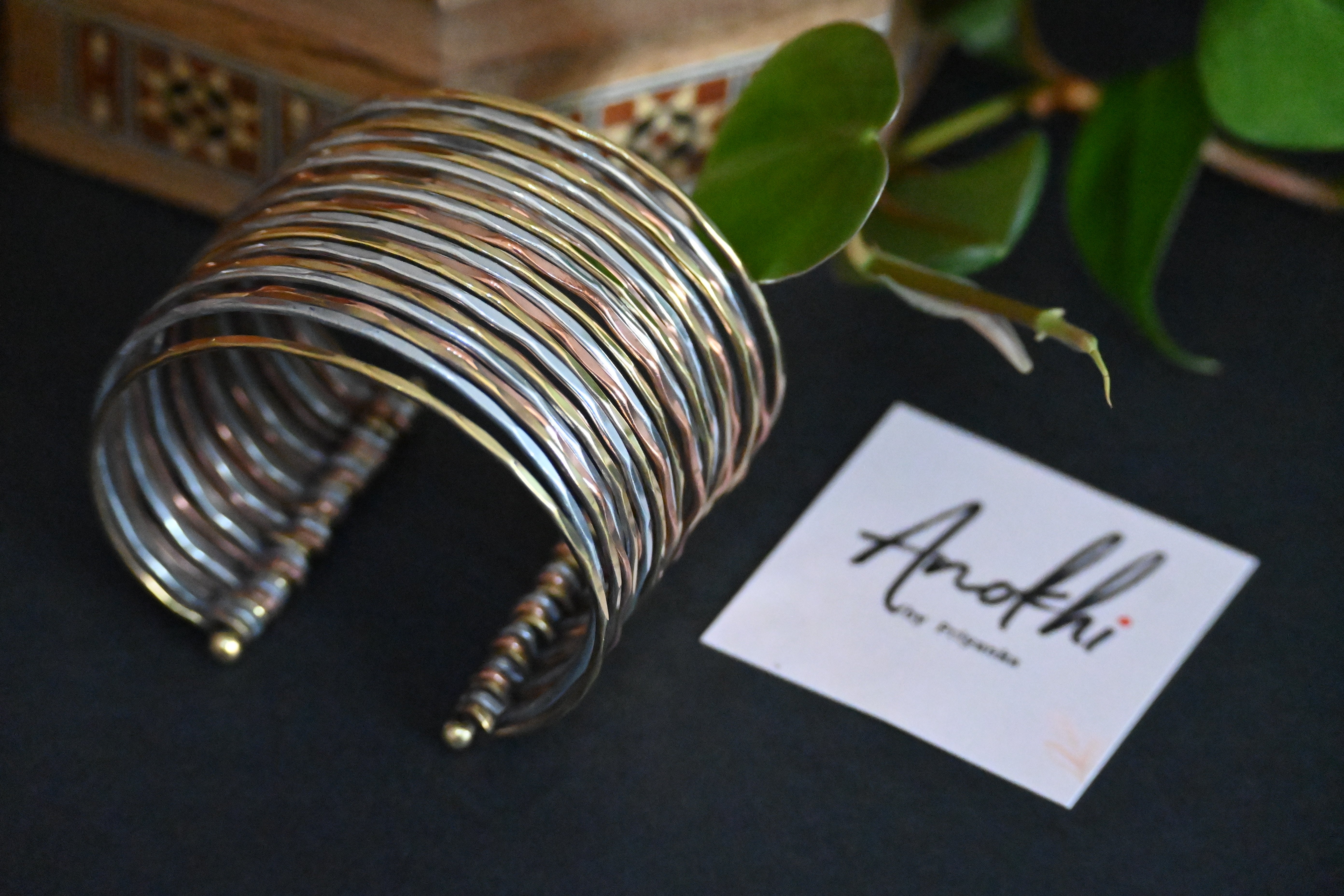 Multi Band Bolo Toggle Cuff Bangle