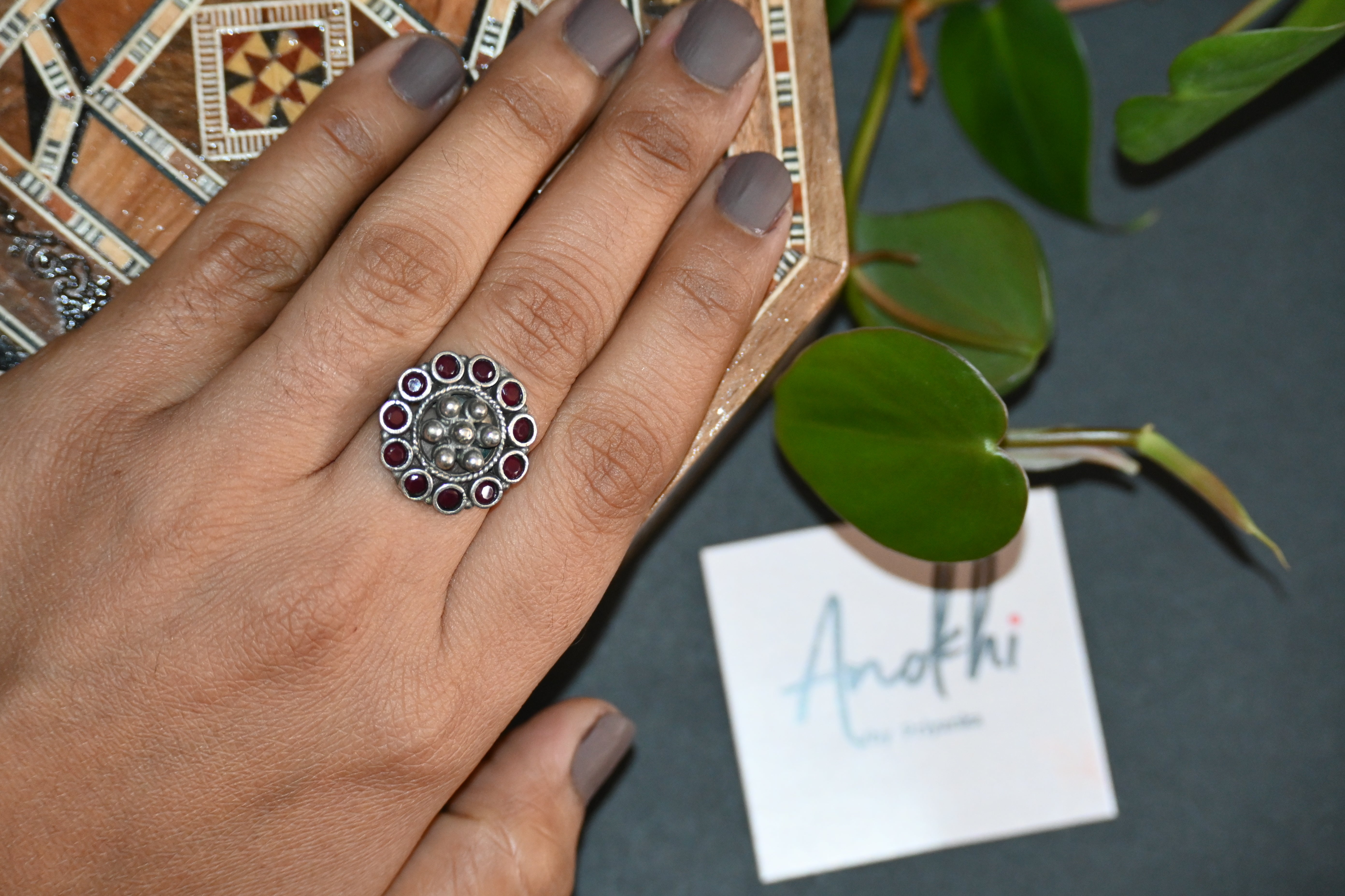 Round Mini Stone Ring