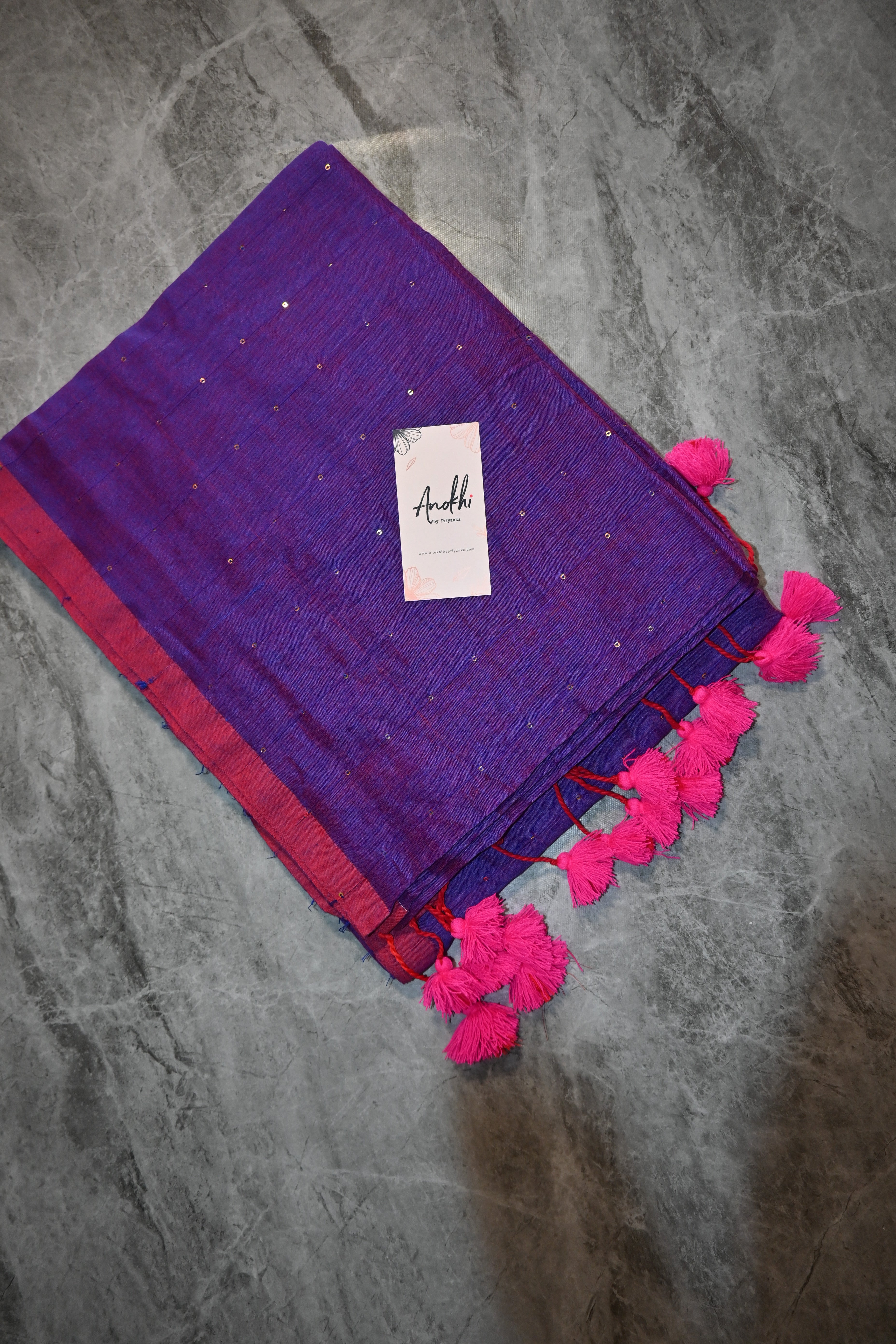 Mul cotton Janaki saree with sequins work (stiched)