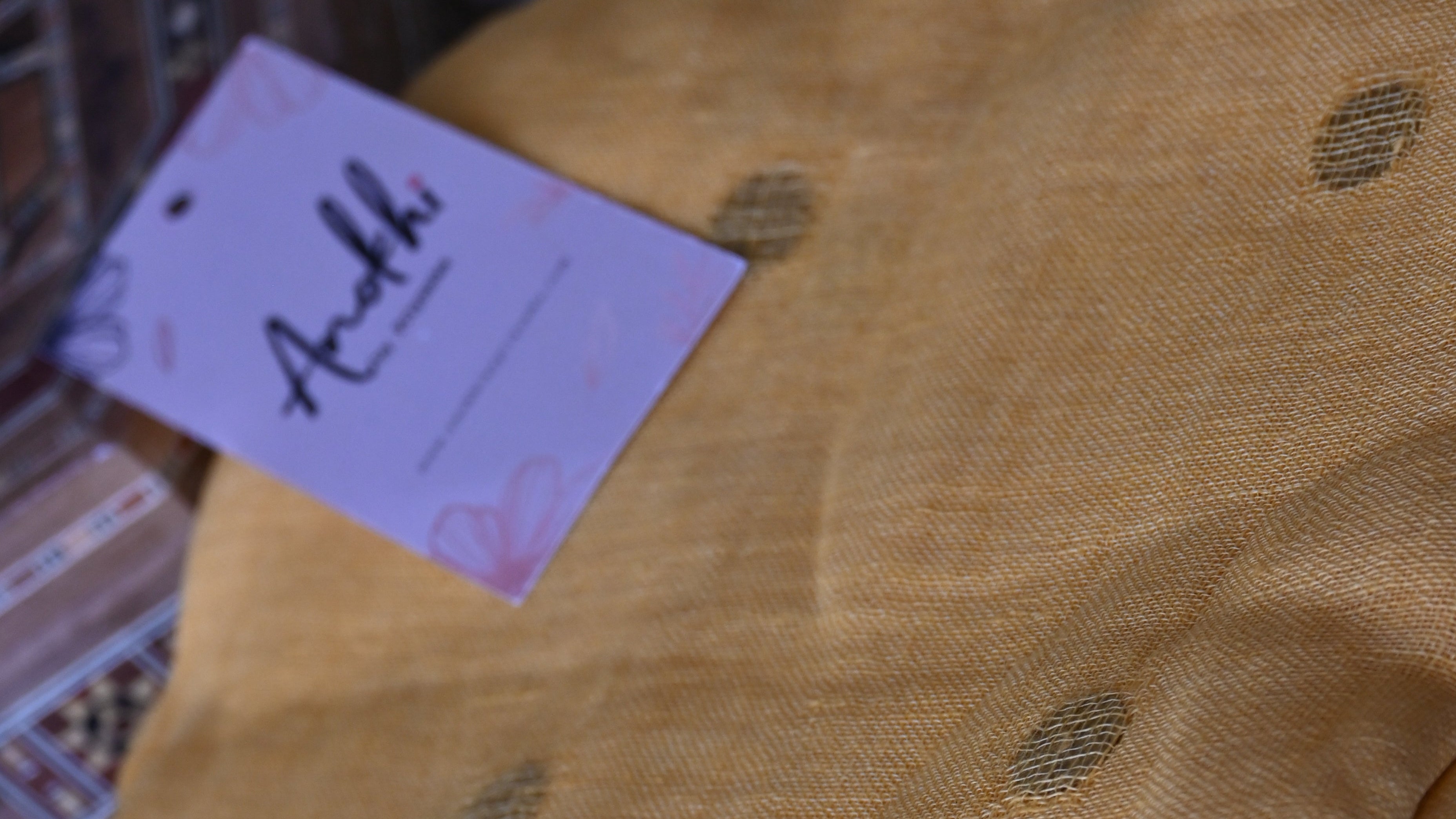 Pure Linen Yellow Ginni Saree