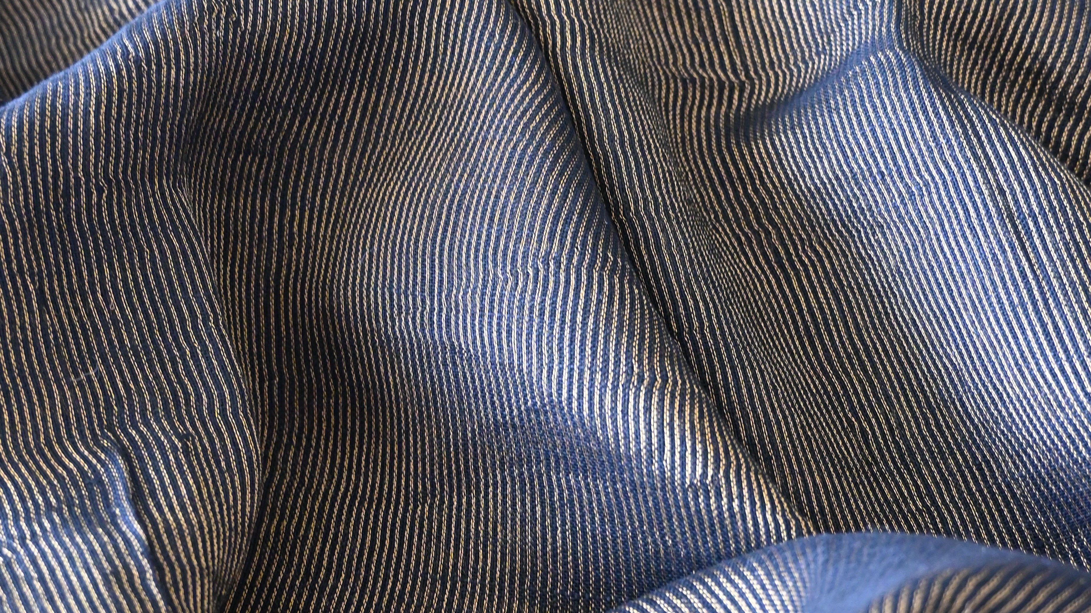 Pure Black Linen Zari Handloom Saree