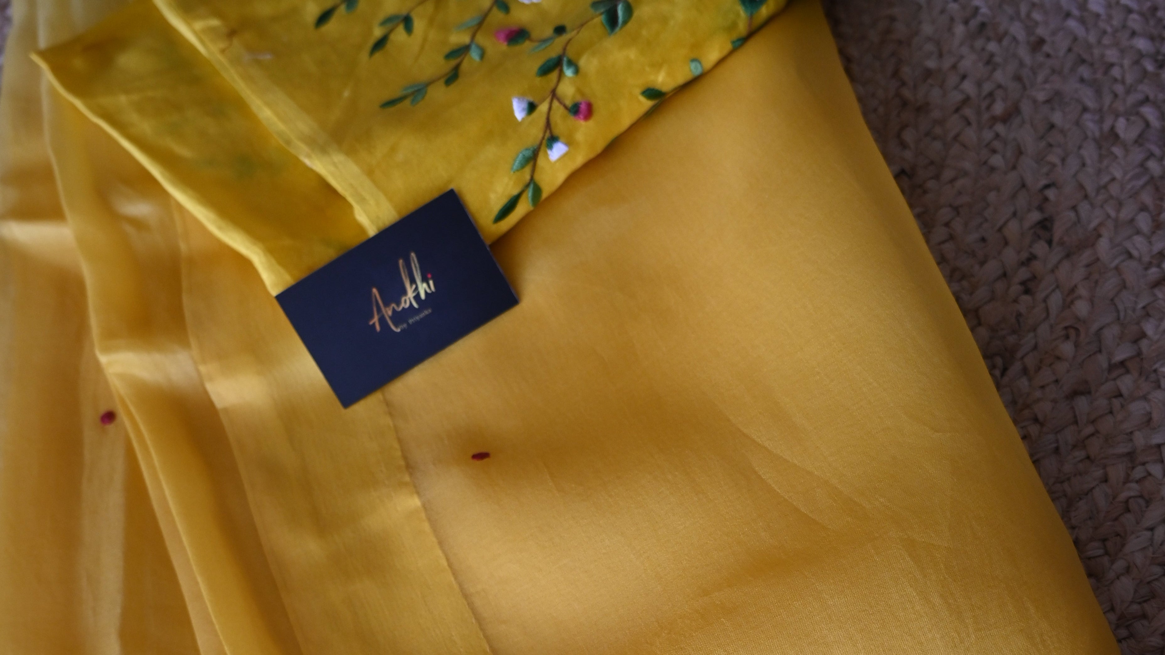 Pure Organza Silk Patch Embroidery Saree