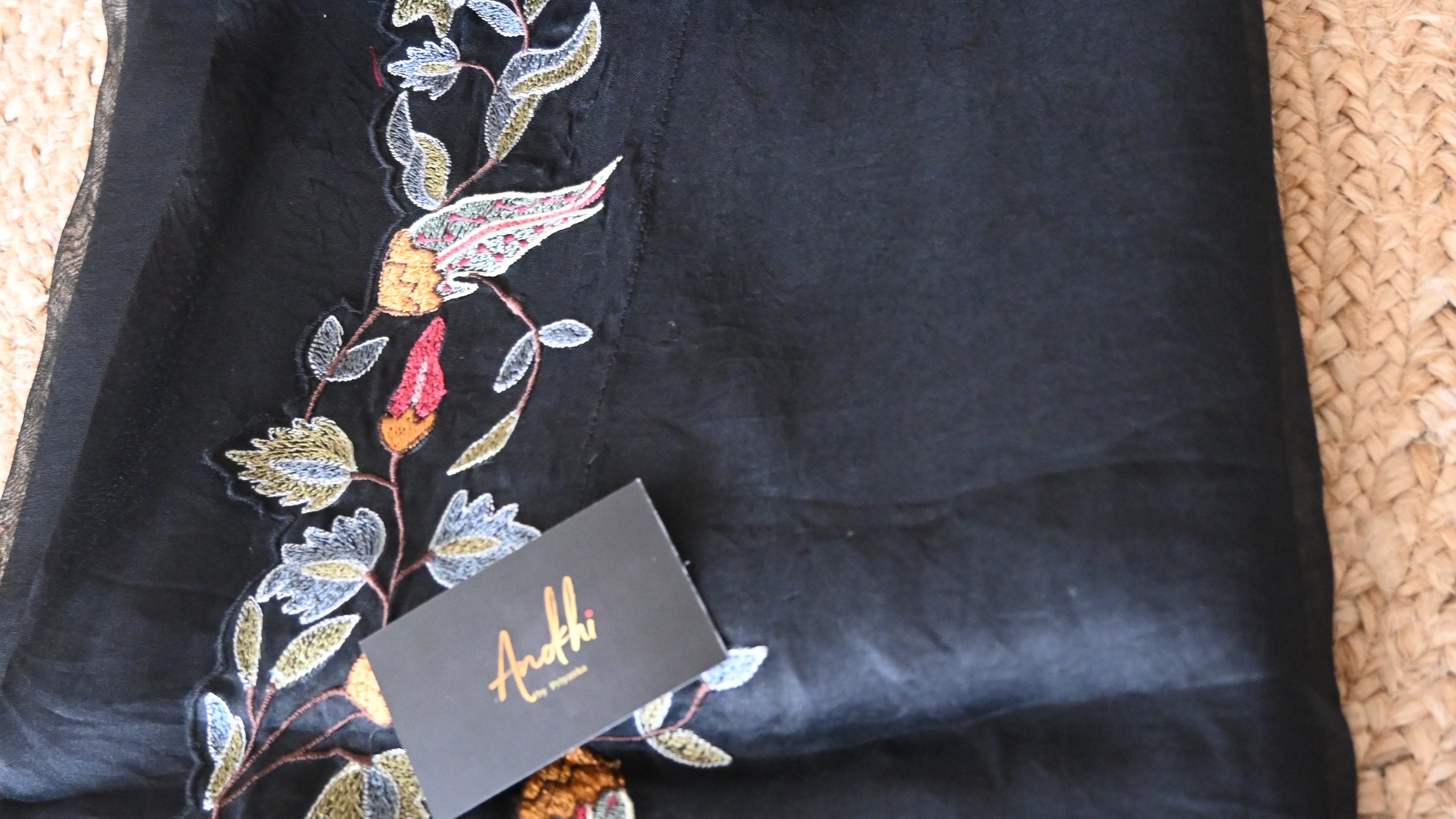 Pure Organza Silk Applique Work Saree