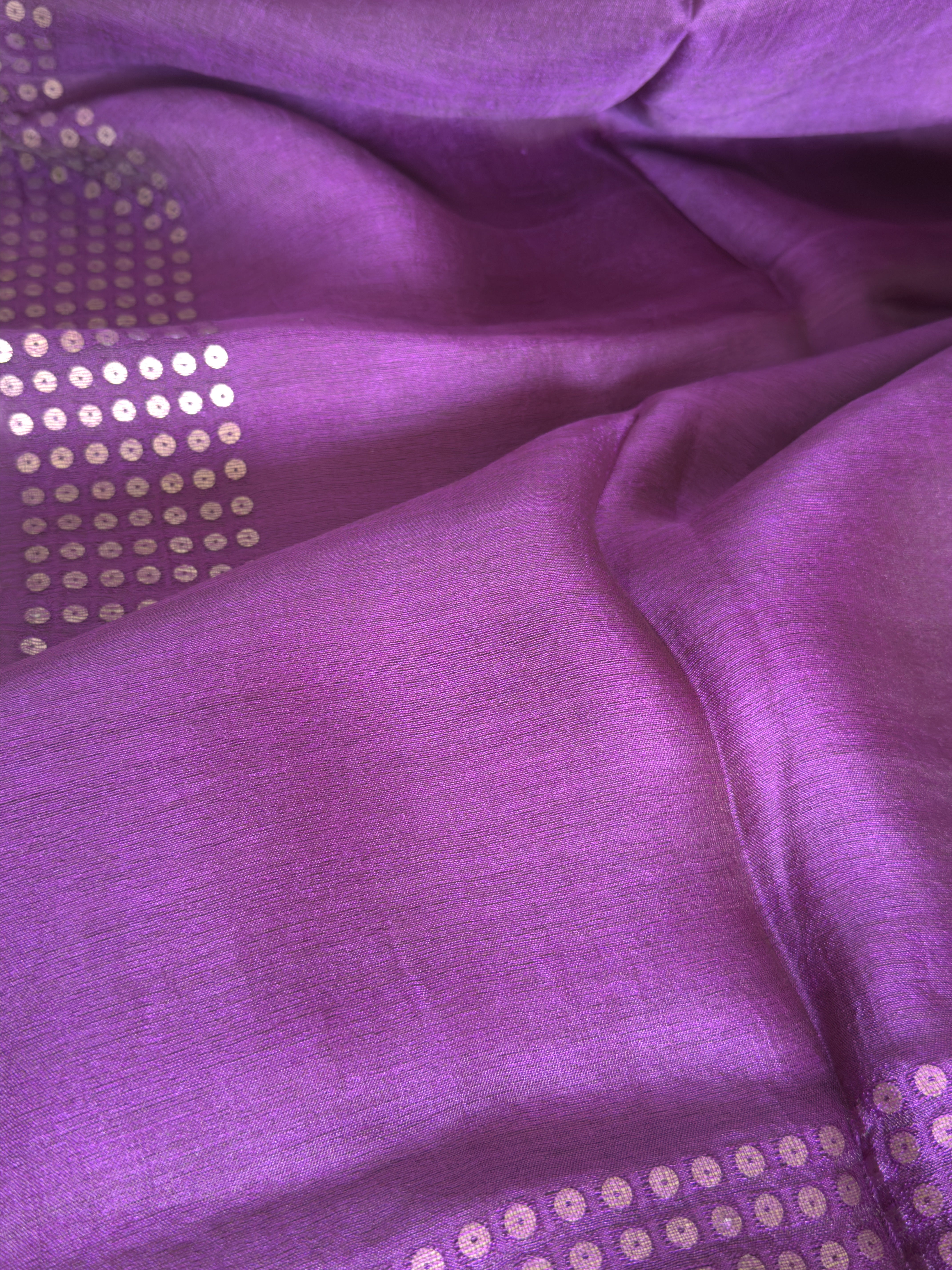 Purple Muslin Silk Saree