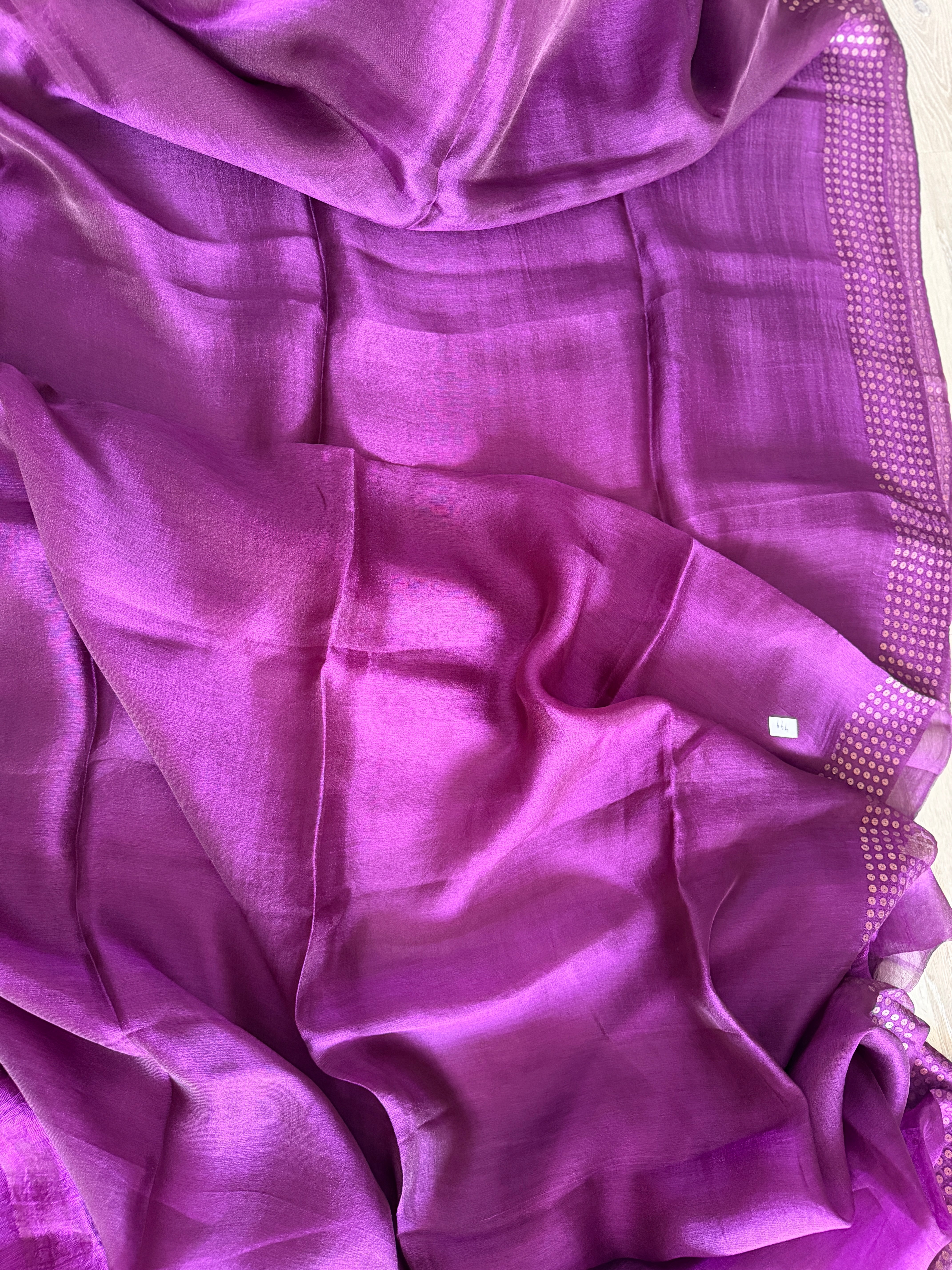 Purple Muslin Silk Saree