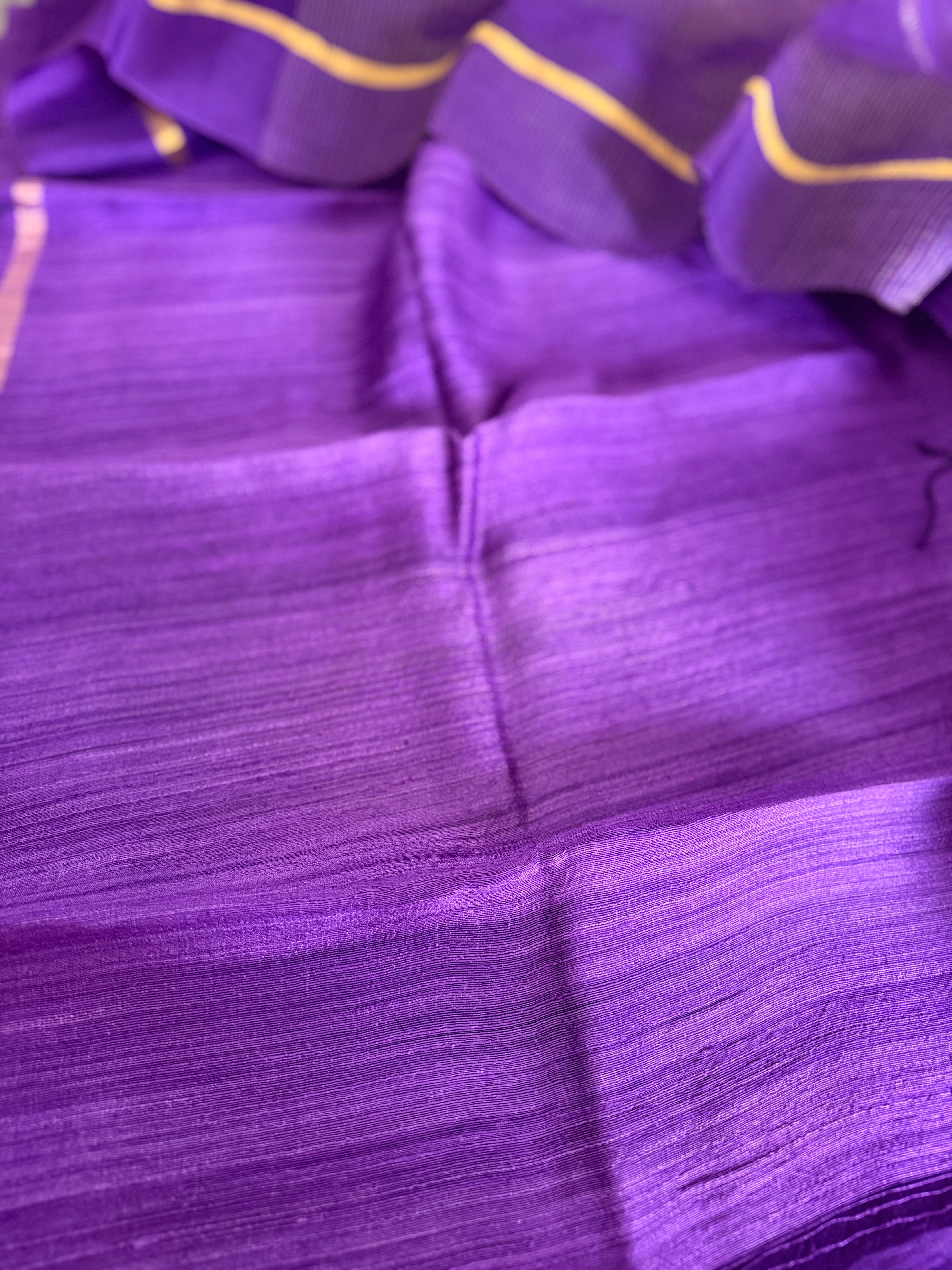 Muslin Silk Purple Flower Butta