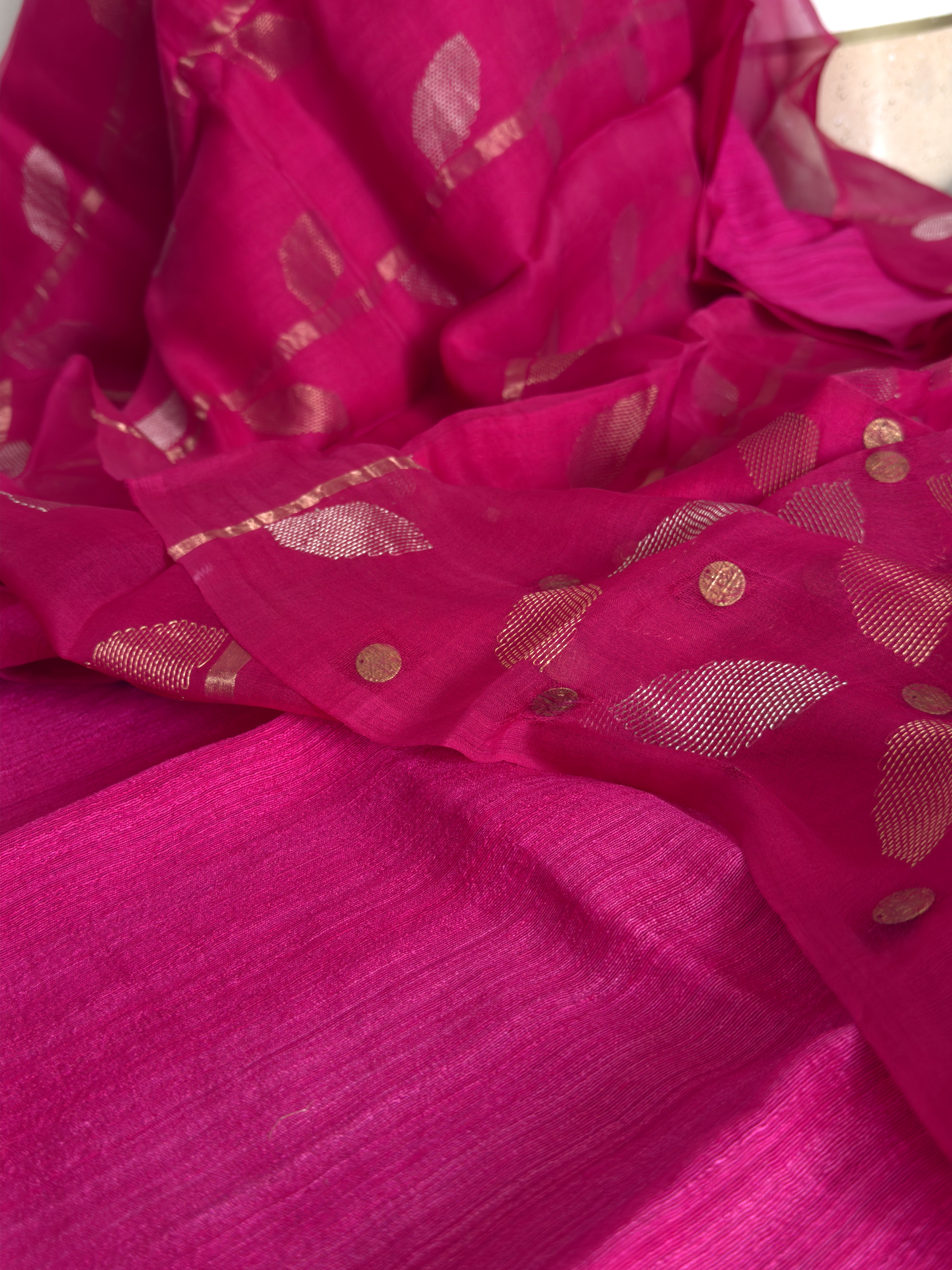 Marla Silk Gini Pink Saree
