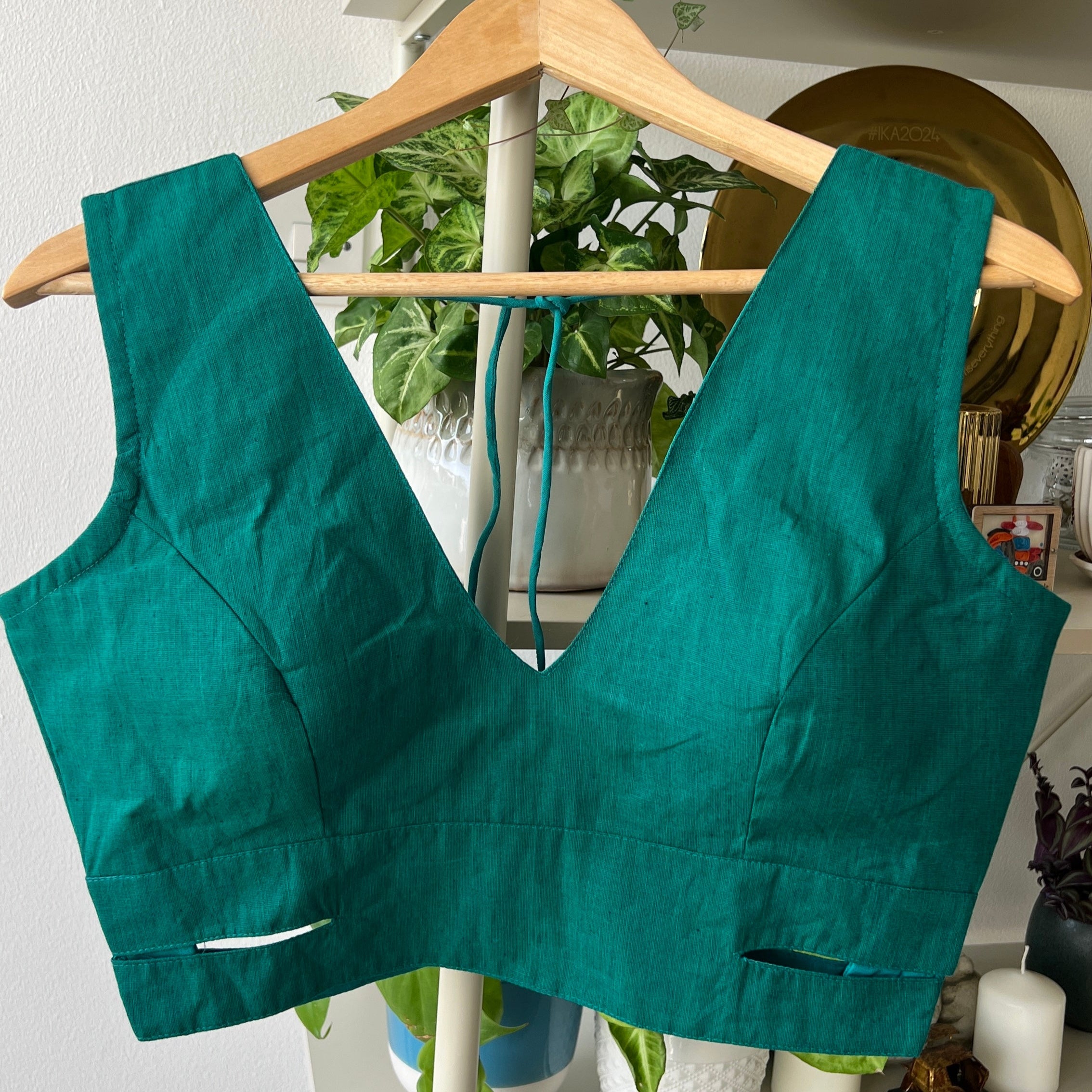 Pure Cotton Fabric Belt Style Boutique Style Designer Bollywood Blouse