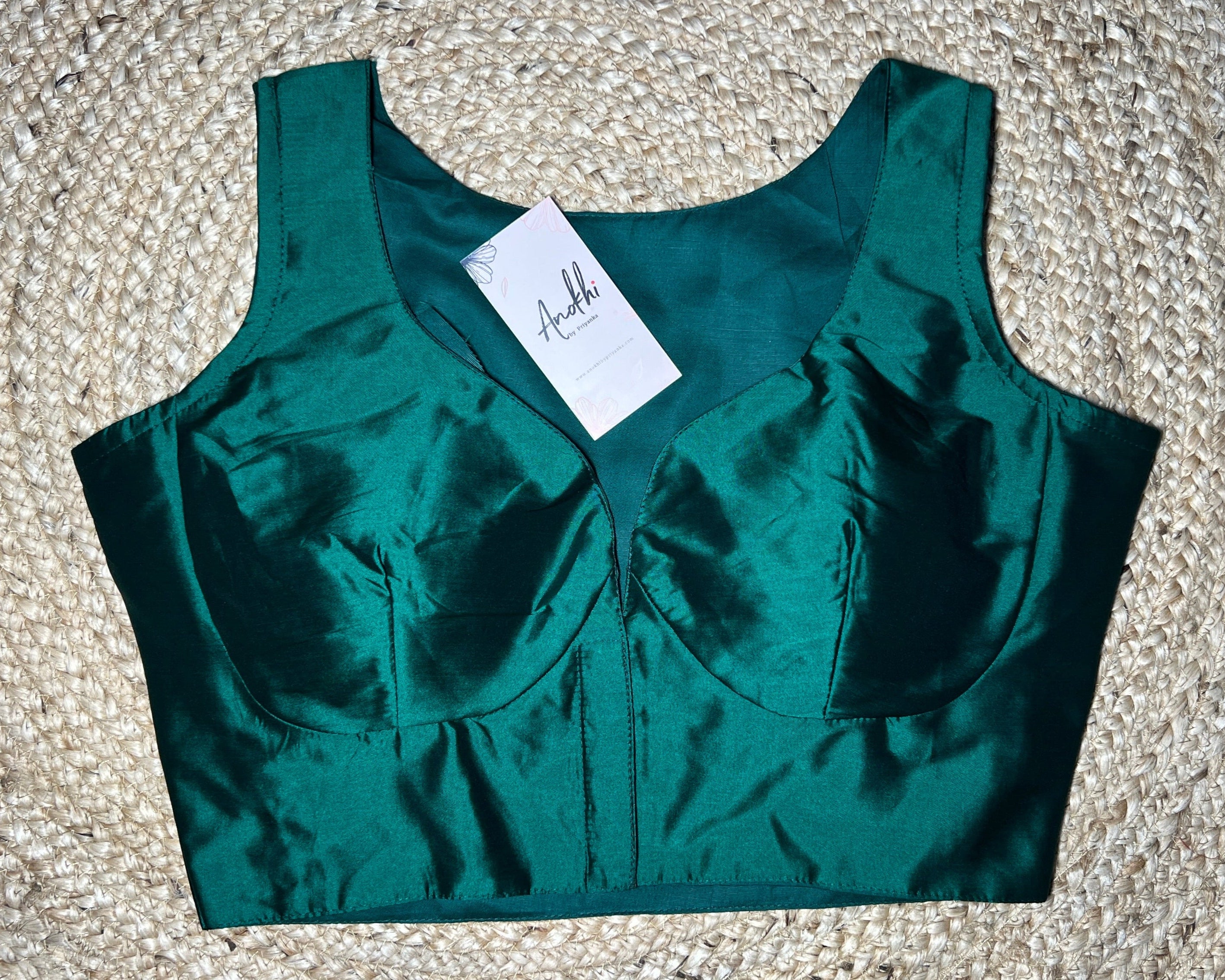 Boatneck Front Open Designer Blouse