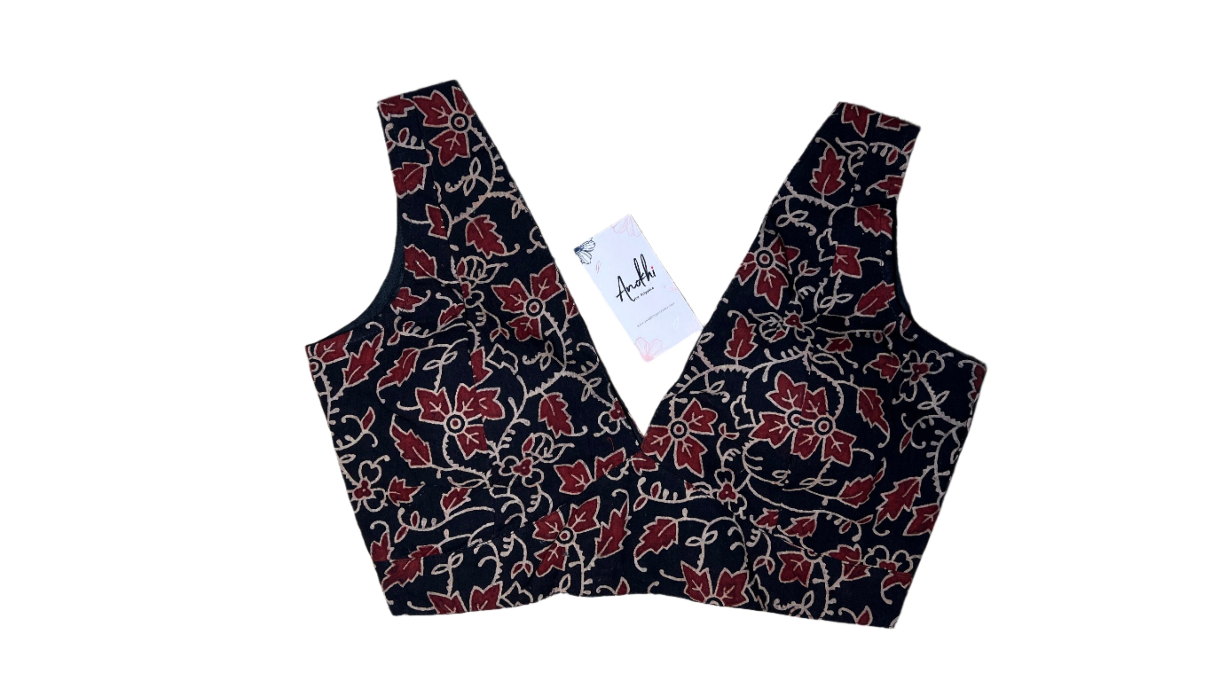 Ajrakh V Neck Blouse