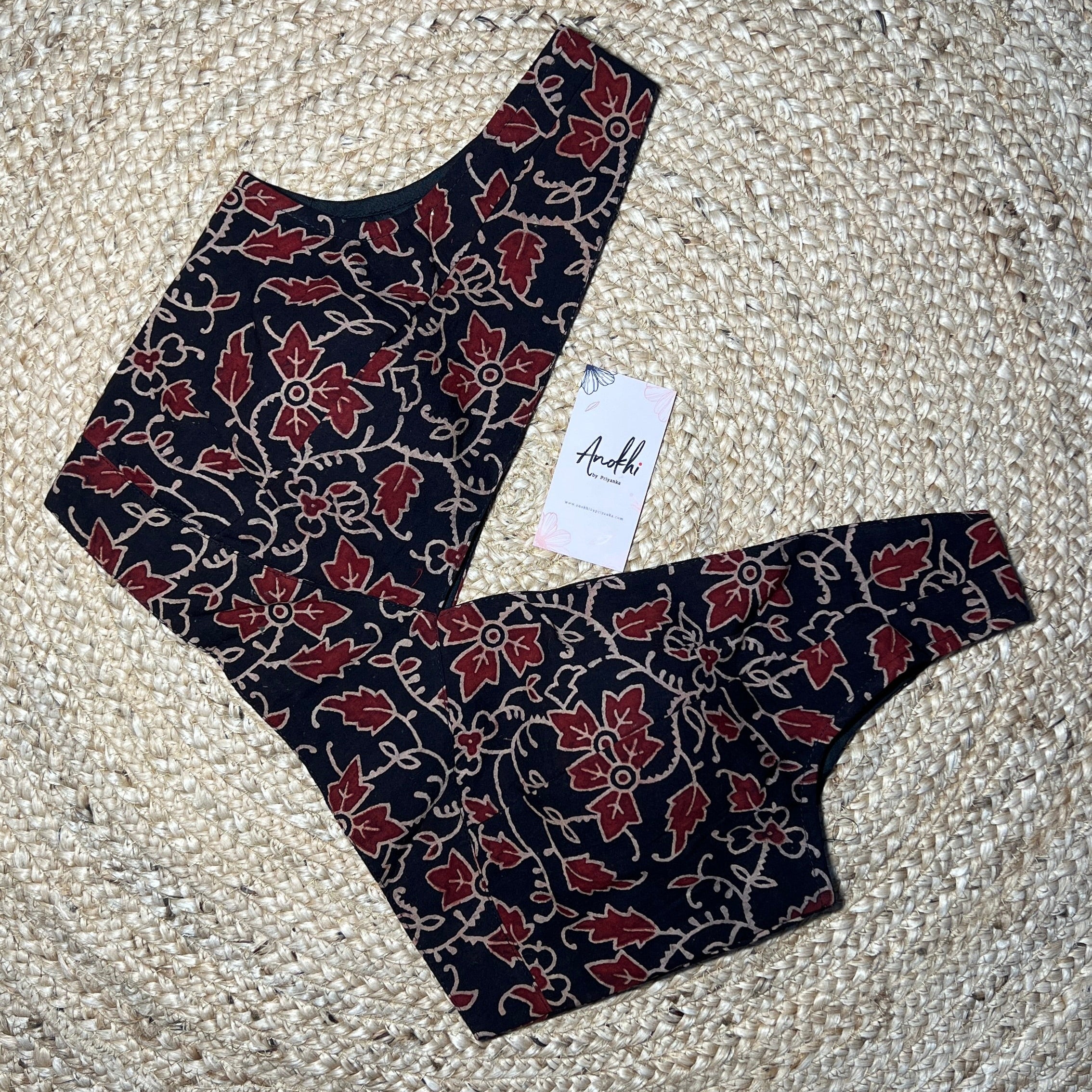 Ajrakh V Neck Blouse