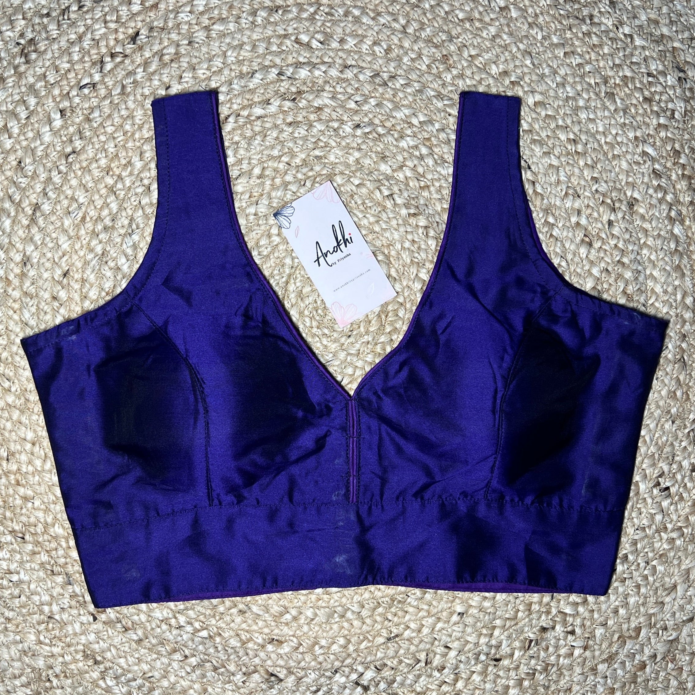 Pure Silk Blue Designer Blouse