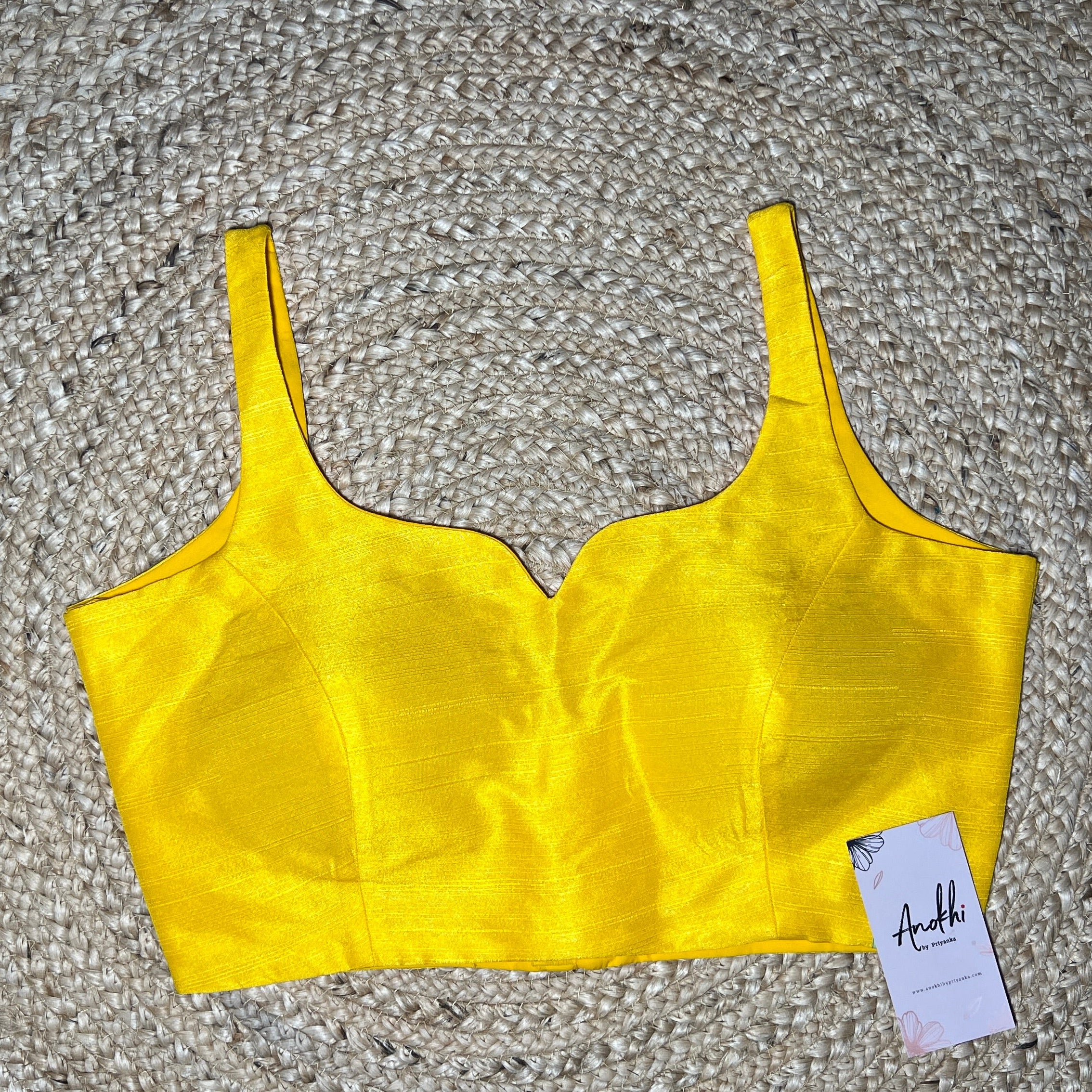 Yellow Designer Silk Blouse