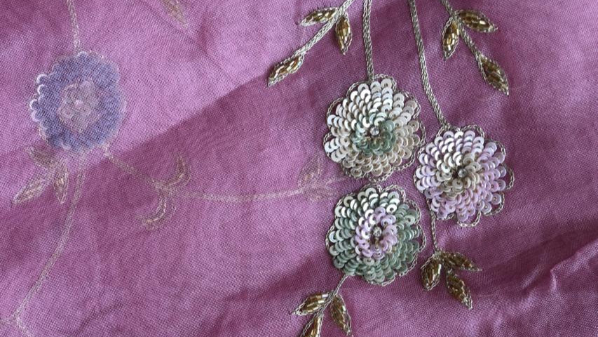 Pure Organza Silk Hand Embroidery Saree