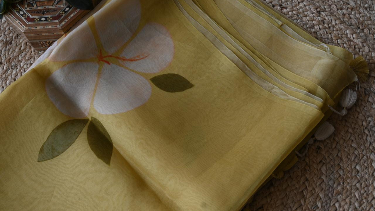 Pure Organza Silk Floral Print