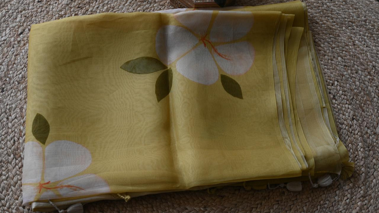 Pure Organza Silk Floral Print