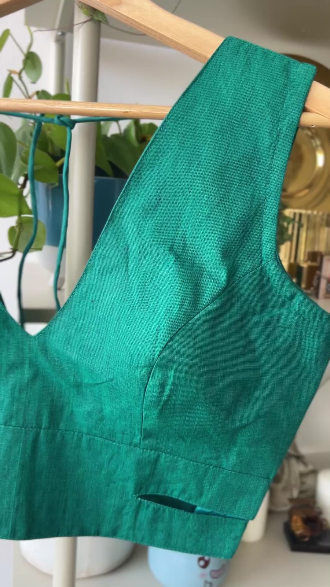 Pure Cotton Fabric Belt Style Boutique Style Designer Bollywood Blouse